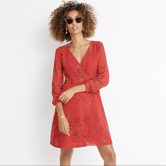 Madewell Hazelwood Wrap-Front Mini Dress in Windswept Floral - Picture 5 of 11